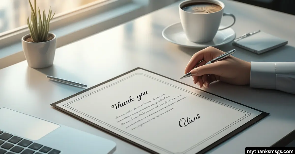 Examples of Thank You Notes to Clients