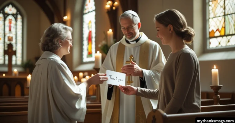 Best Thankful Thank You Message for Priest