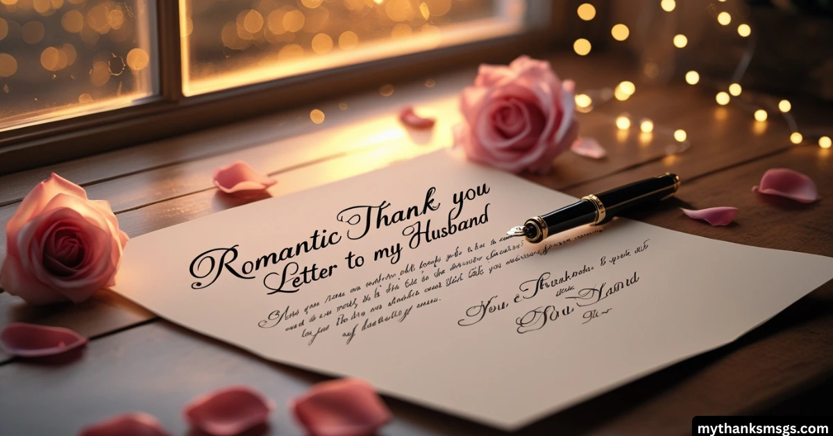 Romantic Thank You Letter to My Husband