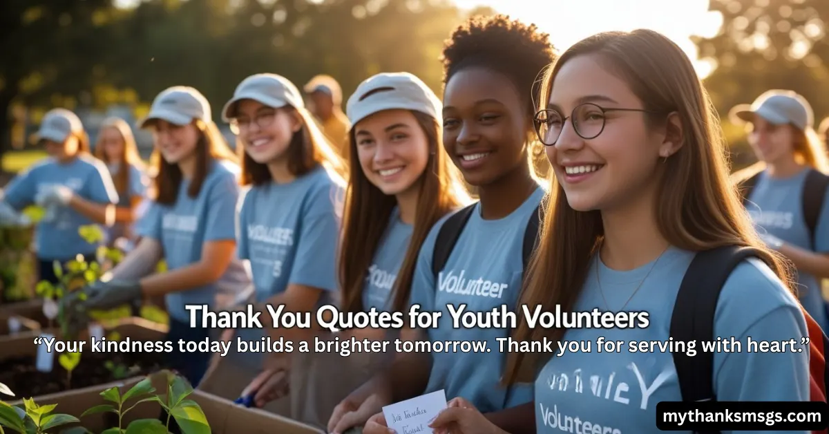 Thank You Quotes for Youth Volunteers
