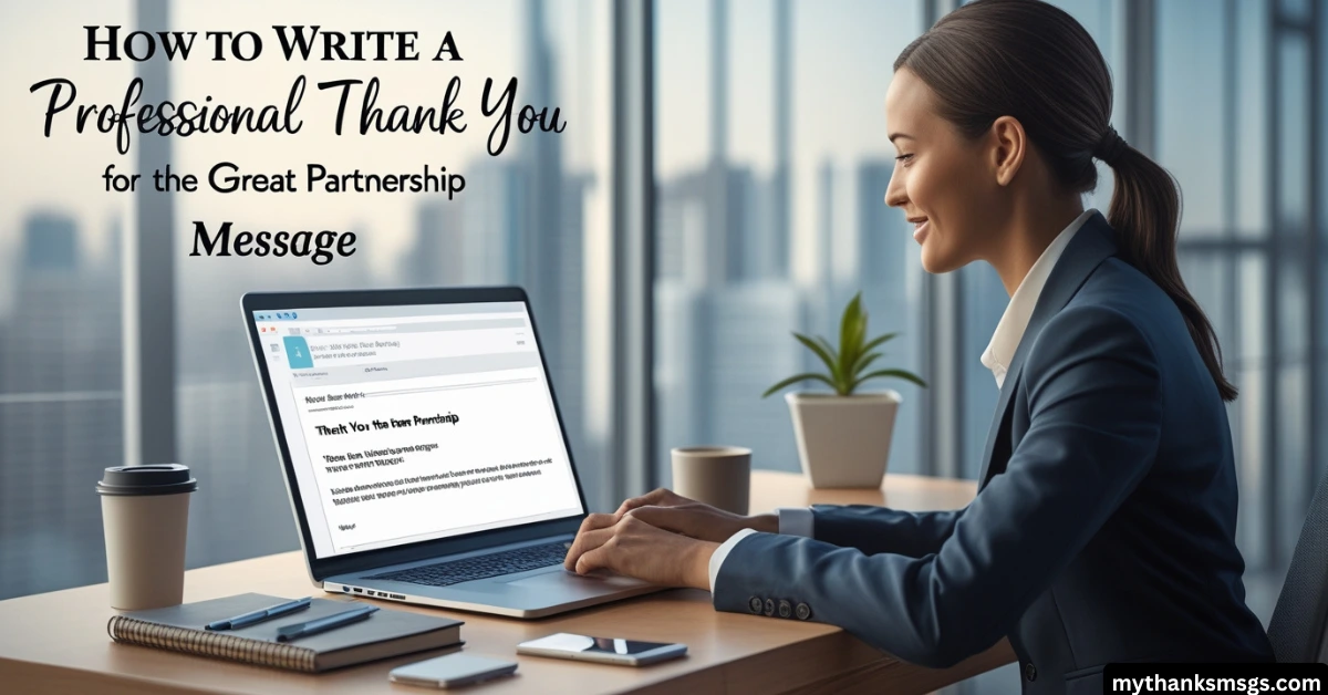 How to Write a Professional Thank You for the Great Partnership Message