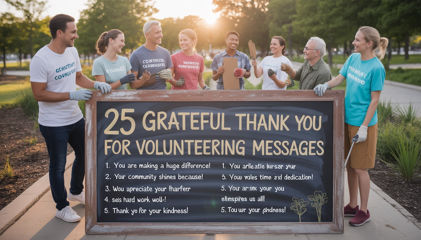 25 grateful Thank You for Volunteering Messages