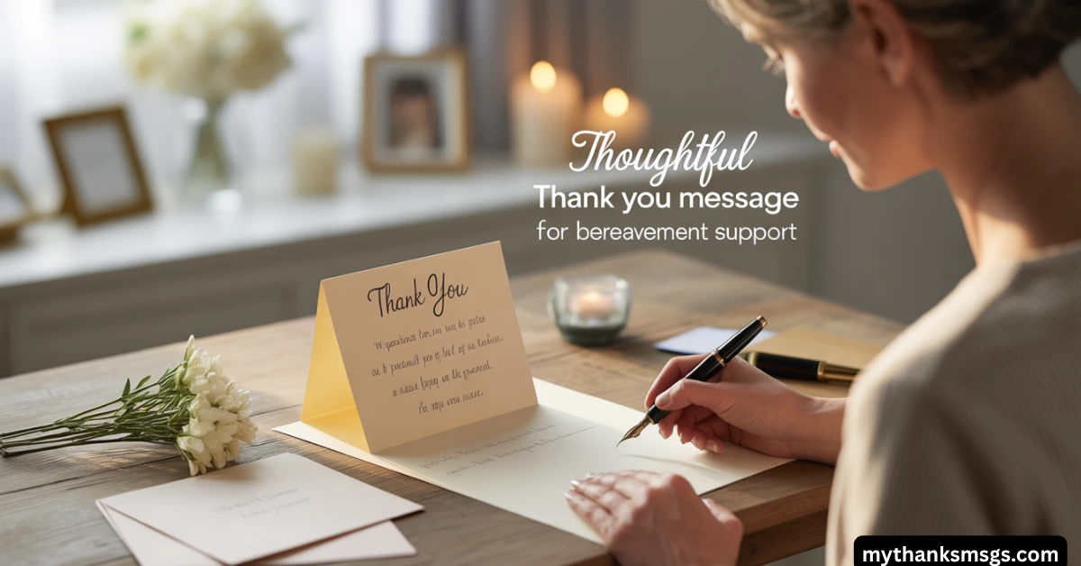 Thoughtful Thank You Message for Bereavement Support