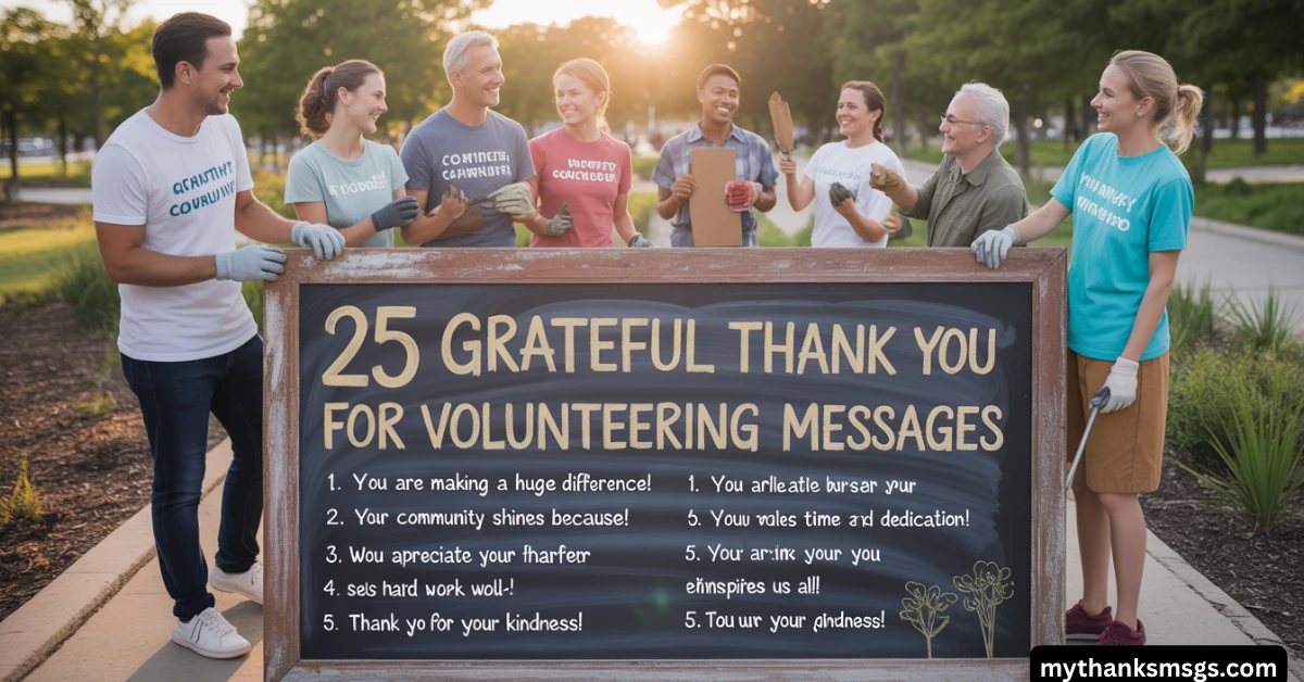 25 grateful Thank You for Volunteering Messages