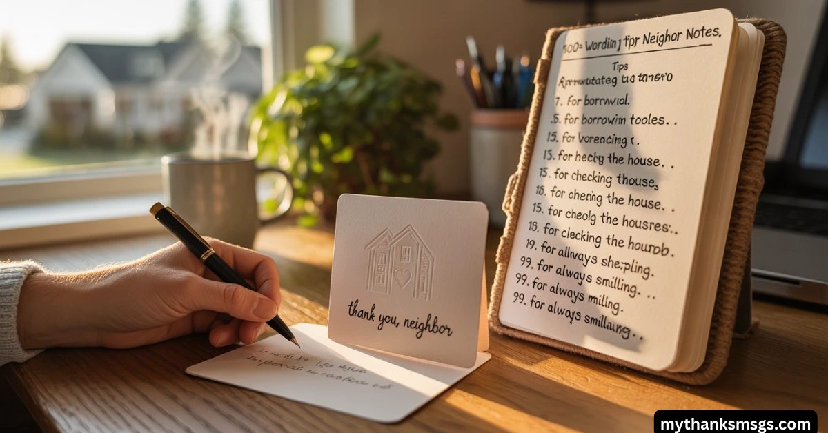 Best Neighbor Thank You Note: 100+ Wording Tips