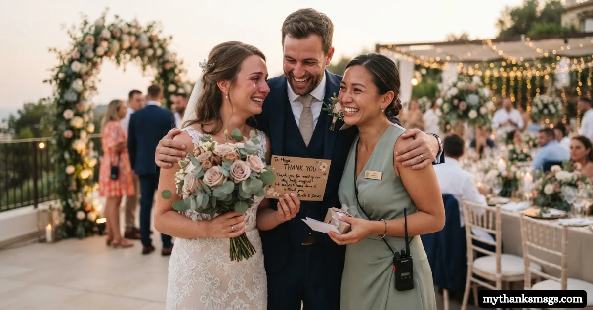 Heartfelt Thank You Messages to Wedding Coordinator