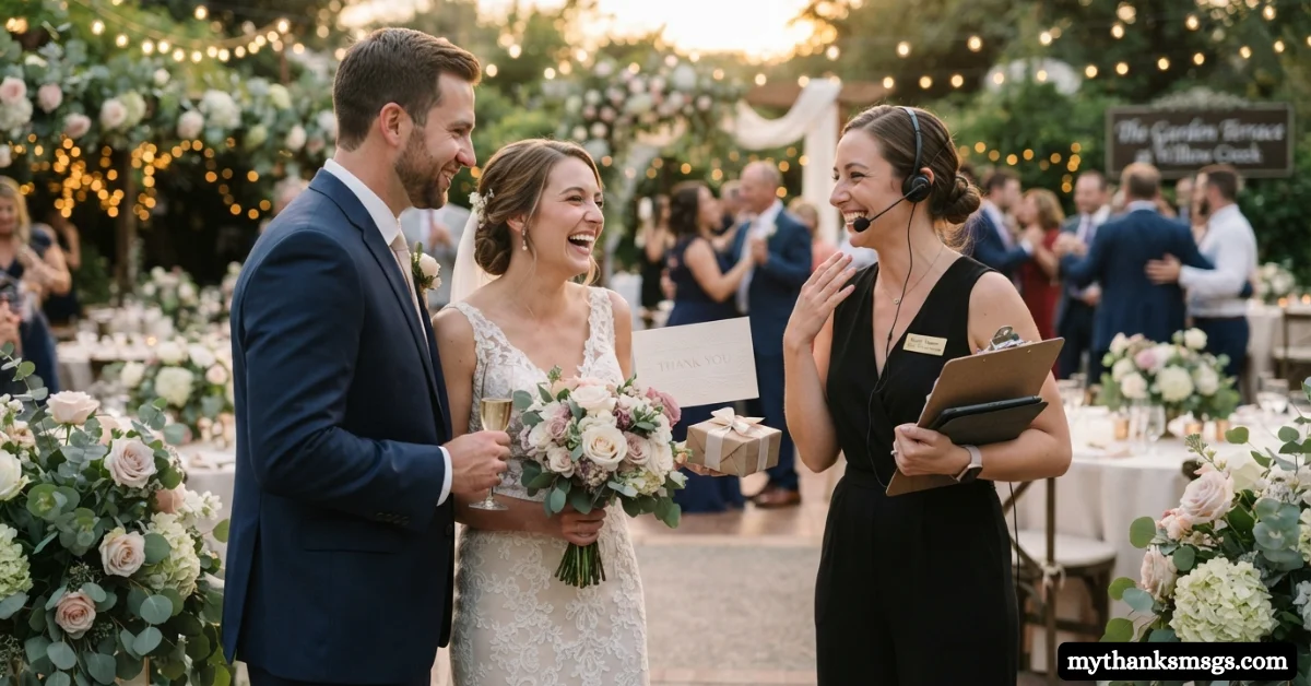 Professional Thank You Messages to Wedding Coordinator