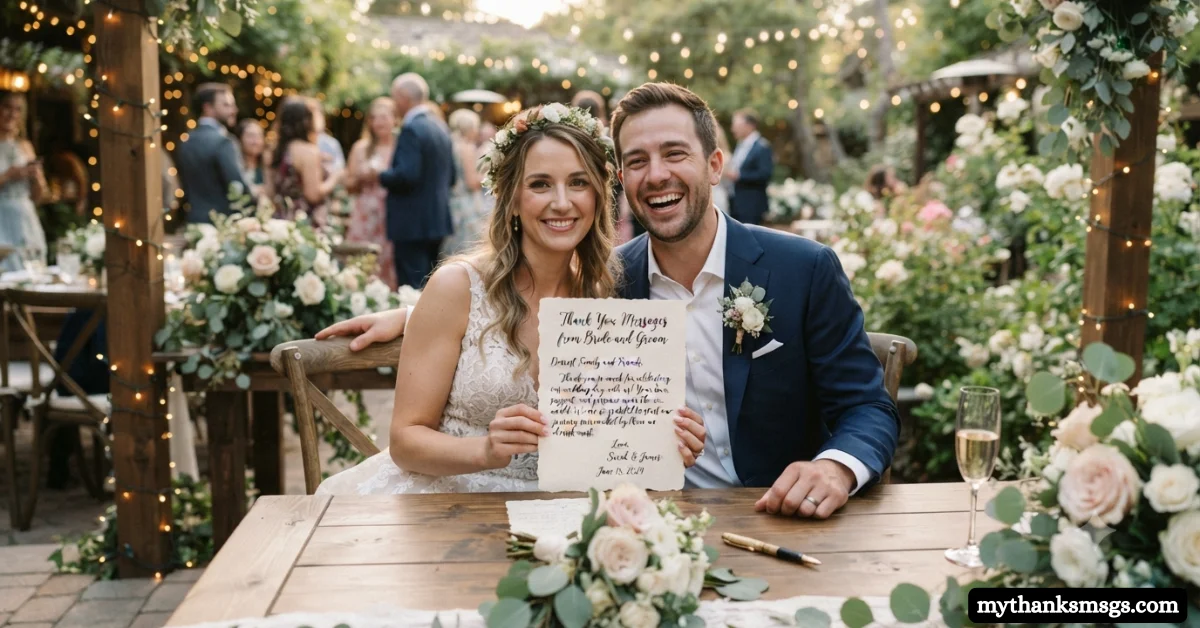 Thank You Messages from Bride and Groom