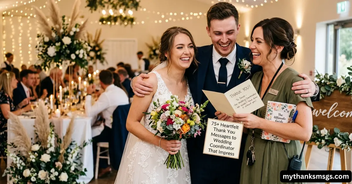 75+ Heartfelt Thank You Messages to Wedding Coordinator That Impress