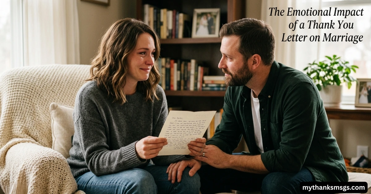 The Emotional Impact of a Thank You Letter on Marriage