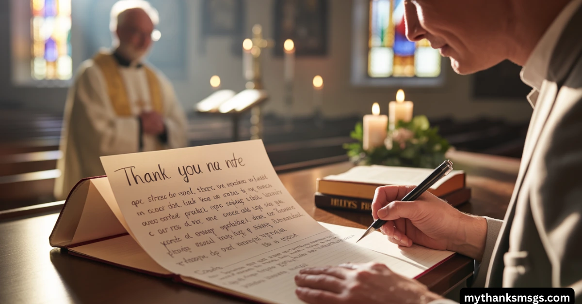 Writing a Meaningful Thank You Note to a Priest