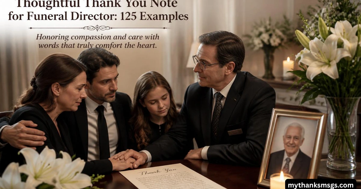 Thoughtful Thank You Note for Funeral Director: 125 Examples