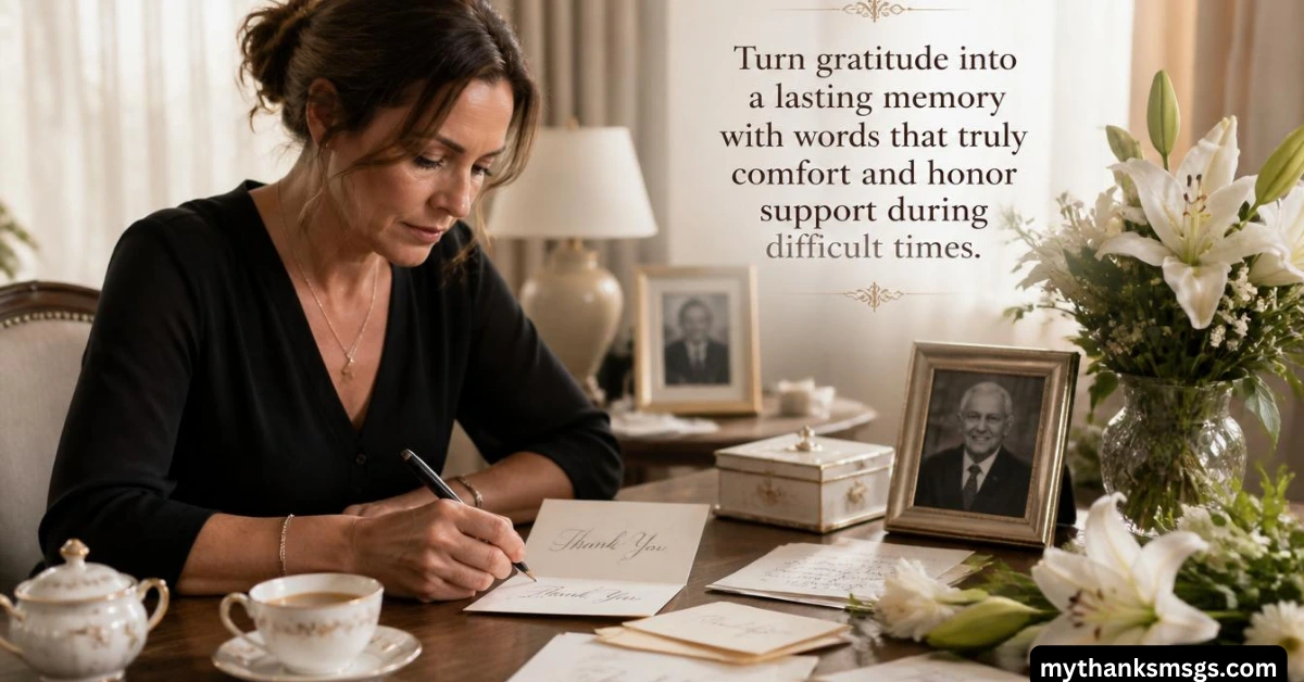 Funeral Thank You Messages for Exceptional Service
