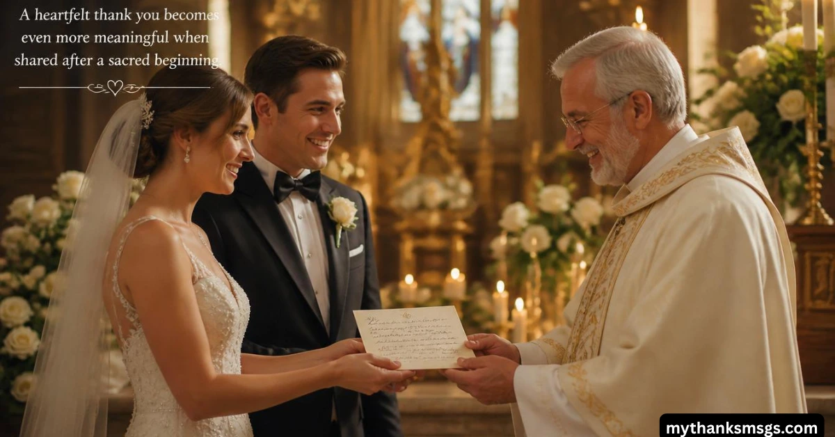 Thank You Letter for Priest After Wedding