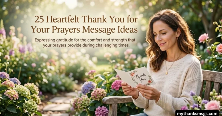 25 Heartfelt Thank You for Your Prayers Message Ideas
