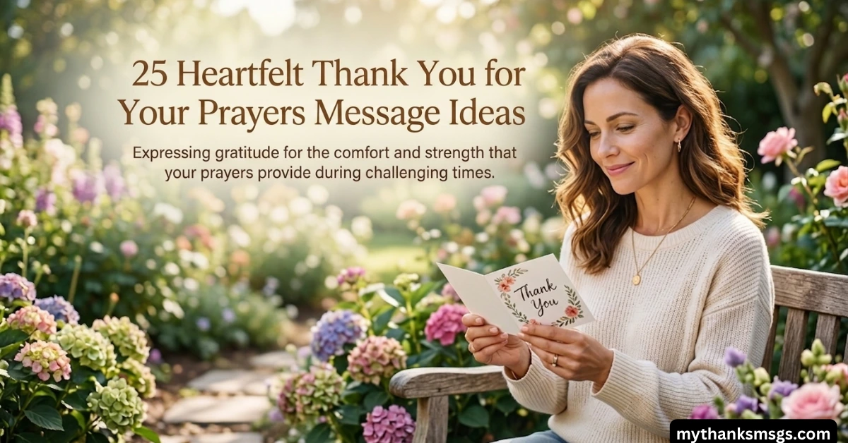 25 Heartfelt Thank You for Your Prayers Message Ideas