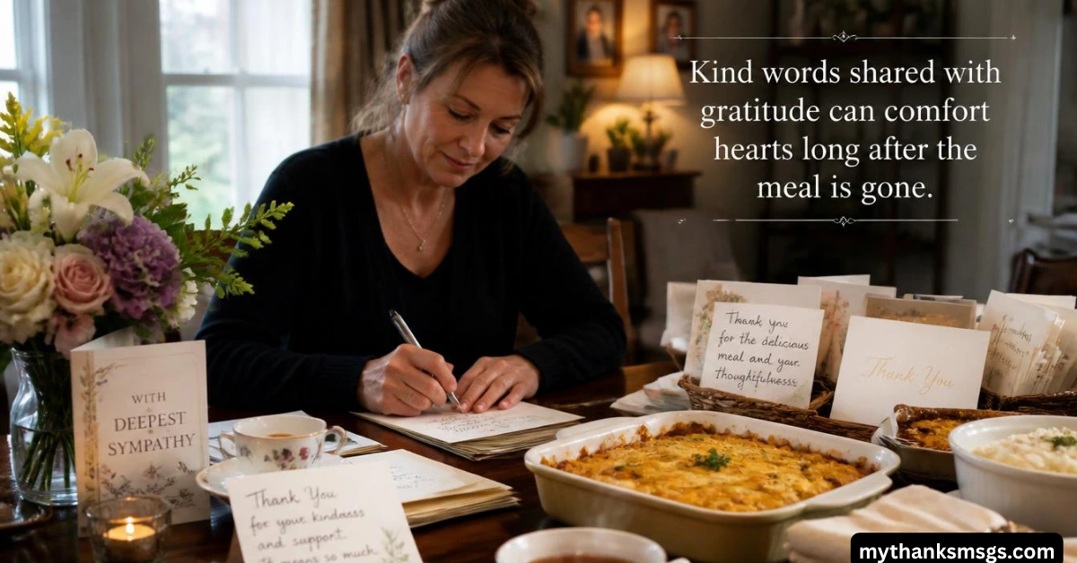 Tips for Writing Meaningful Thank You Notes for Funeral Food