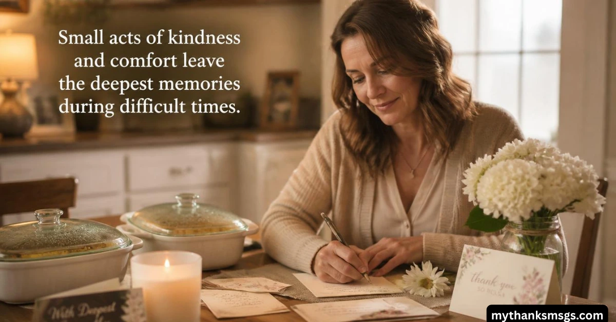 Thank You Notes for Funeral Food for Friends