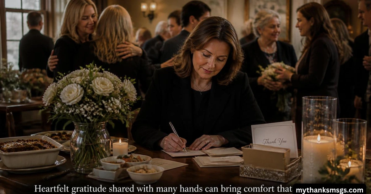 Thank You Notes for Funeral Food for Large Groups