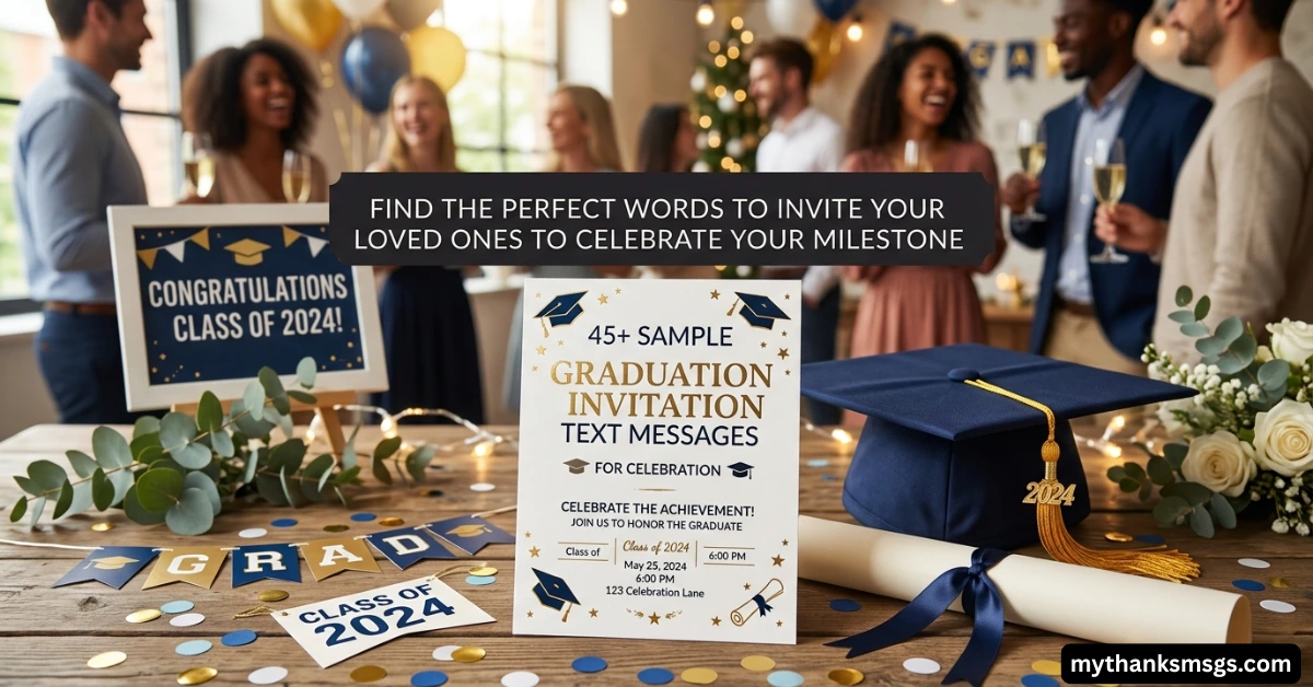 45+ Sample Graduation Invitation Text Messages for Celebration