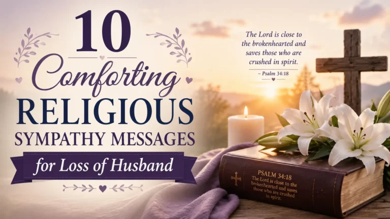 10 Comforting Religious Sympathy Messages for Loss of Husband
