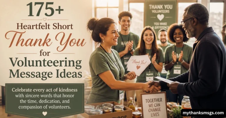 175+ Heartfelt Short Thank You for Volunteering Message Ideas