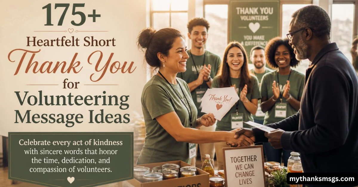 175+ Heartfelt Short Thank You for Volunteering Message Ideas