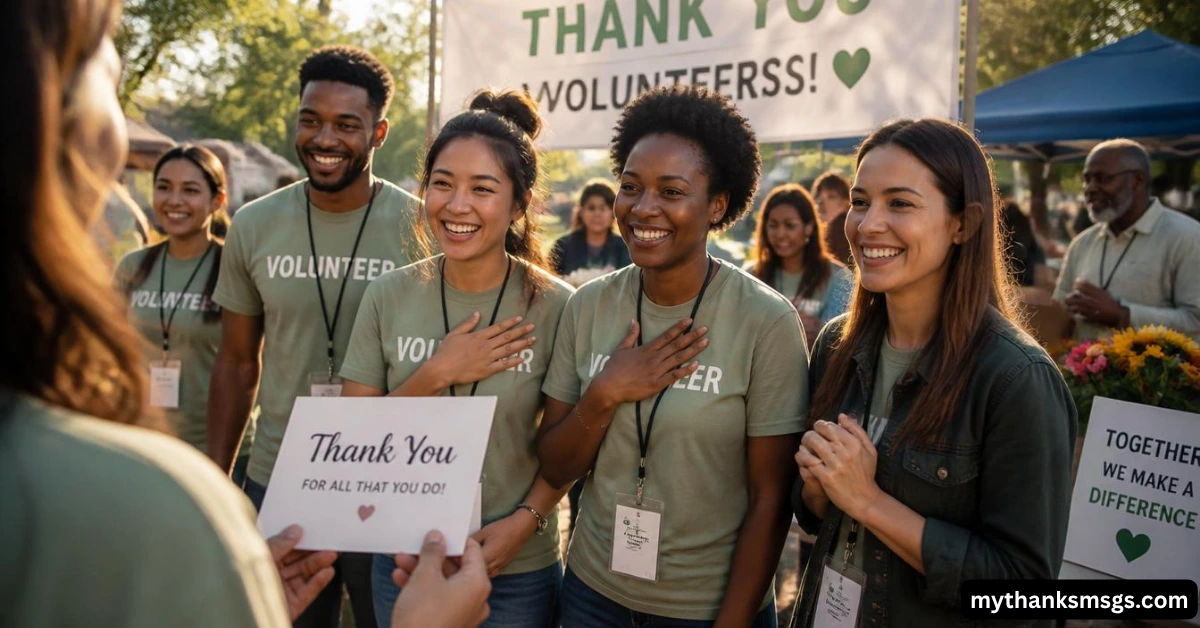 Short Volunteer Thank You Messages for Events