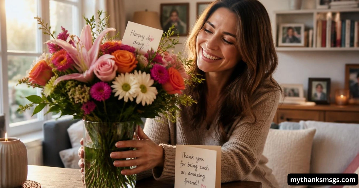 Thank You for Flowers Message for Friends