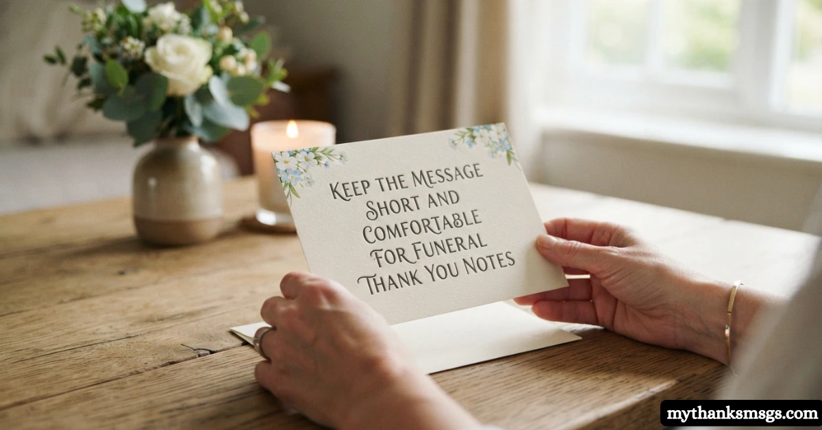 Keep the Message Short and Comfortable for funeral notes