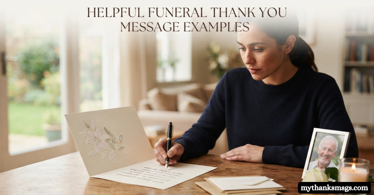 Helpful Funeral Thank You Message Examples