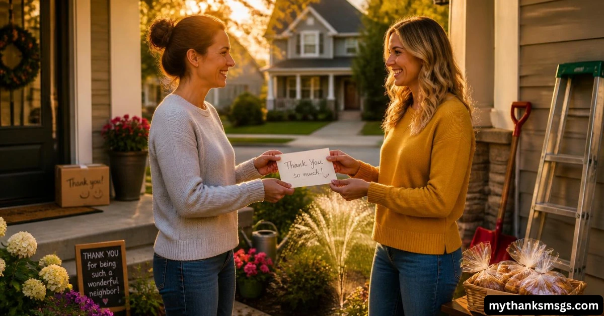 Frequently Used Situations for a Neighbor Thank You Note
