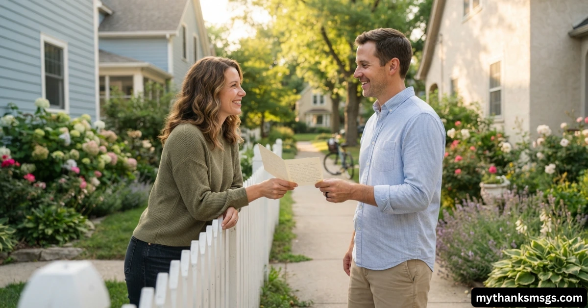 Benefits of Writing a Thank You Note to Neighbor