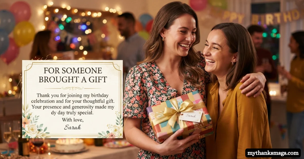 For Someone Who Brought a Gift
